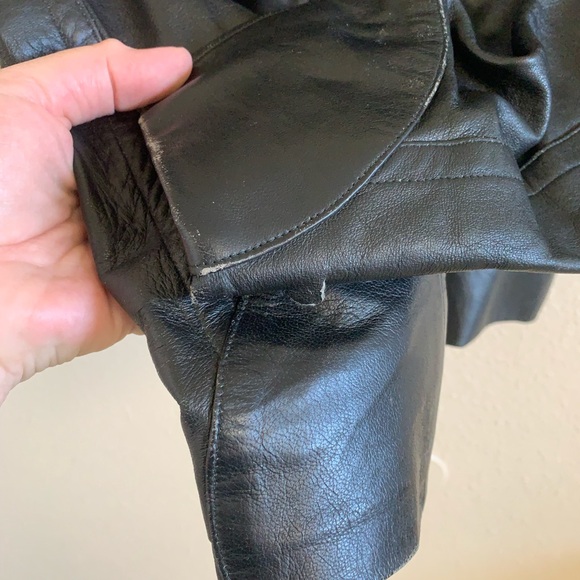 Moto Vintage John Michael Black Leather Jacket 🌴 - Picture 6 of 14